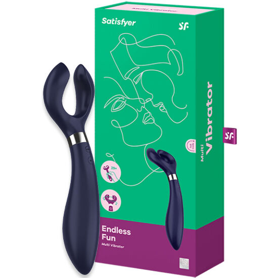 SATISFYER - ENDLESS FUN MULTI VIBRATOR 3 Blau