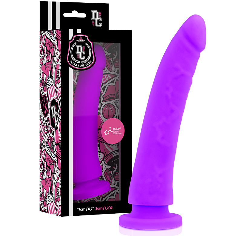 DELTA CLUB - TOYS Lila Dildo medizinisches Silikon 17 cm -O- 3 cm