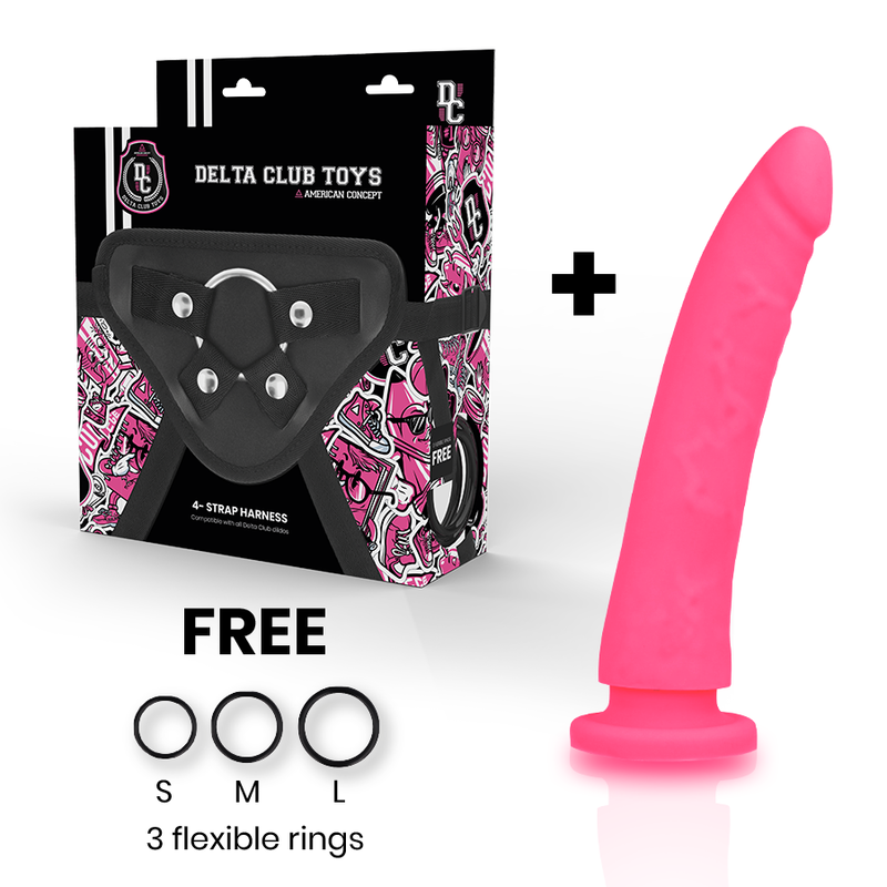 DELTA CLUB - TOYS GURT + DONG Rosa Silikon 17 cm -O- 3 cm