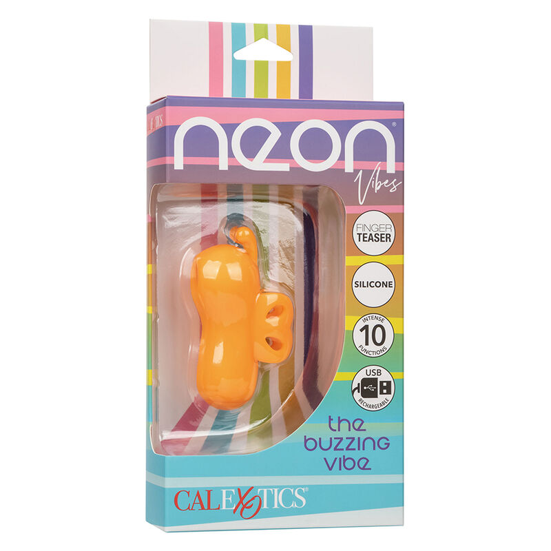 CALEXOTICS - NEON VIBES DER BUZZING VIBE FINGERSTIMULATOR 10 VIBRATIONEN Orange