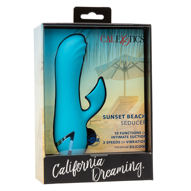 CALEXOTICS - SUNSET BEACH SEDUCER VIBRATOR & STIMULATOR 10 FUNKTIONEN Blau