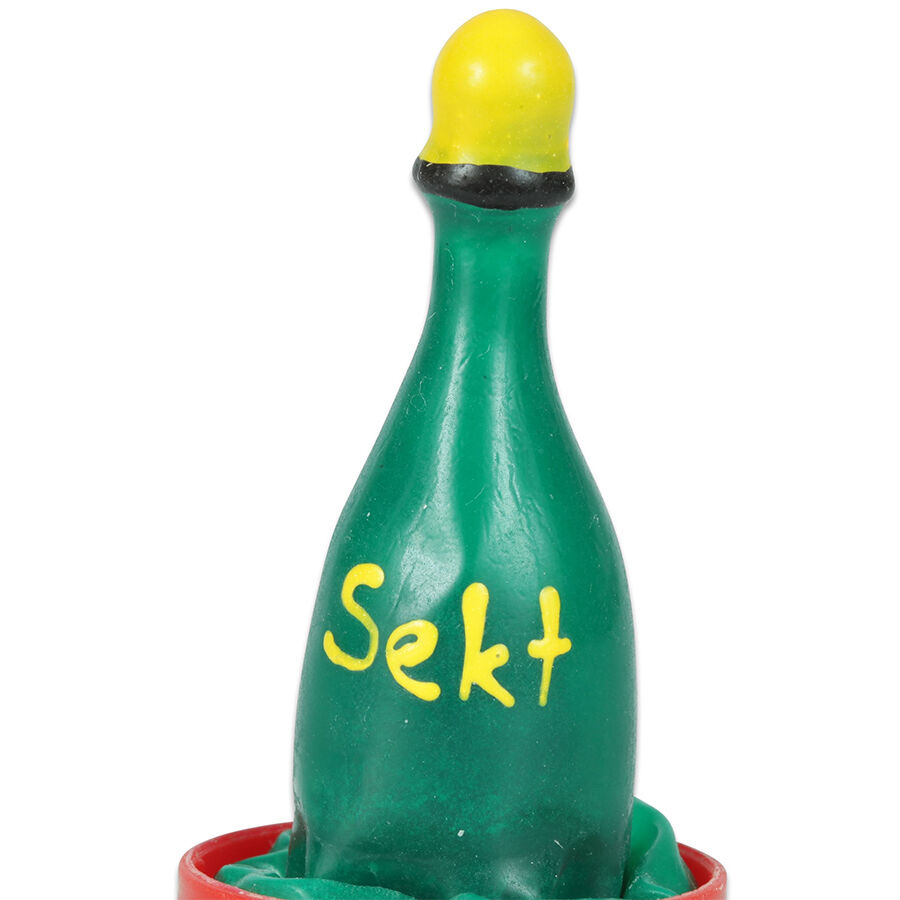 CONDOMERIE - Handbemalte Neuheitskondome Champagner