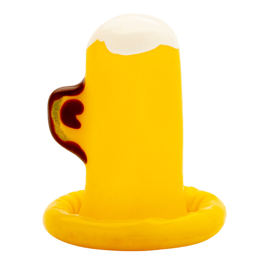 CONDOMERIE - Handbemalte Neuheitskondome Ein Glas Bier