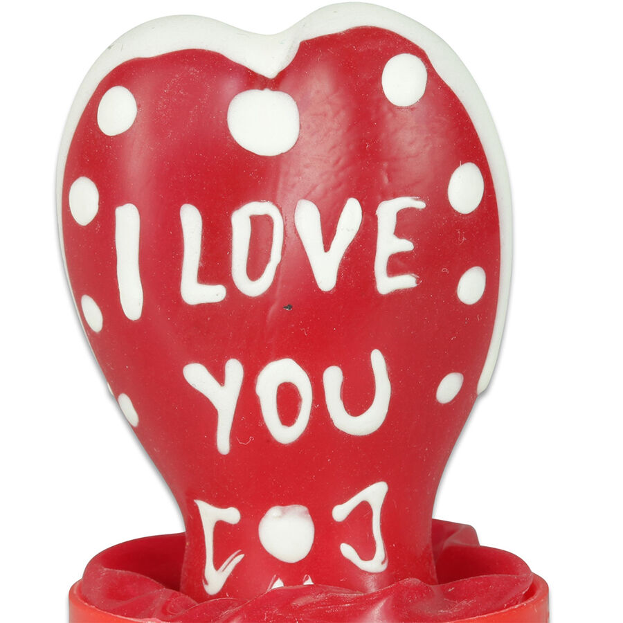 CONDOMERIE - Handbemalte Neuheitskondome Herz - Ich liebe dich Modell 1