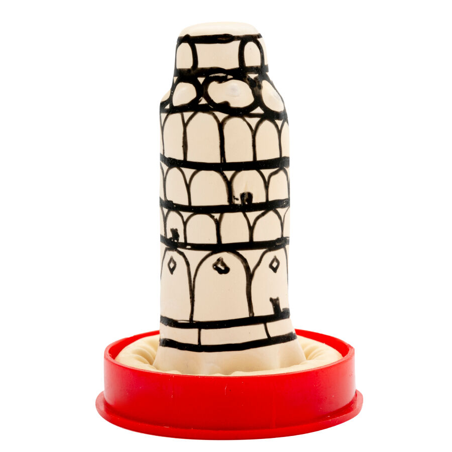 CONDOMERIE - Handbemalte Neuheitskondome Pisa-Turm