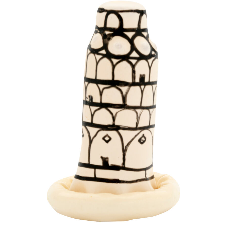 CONDOMERIE - Handbemalte Neuheitskondome Pisa-Turm