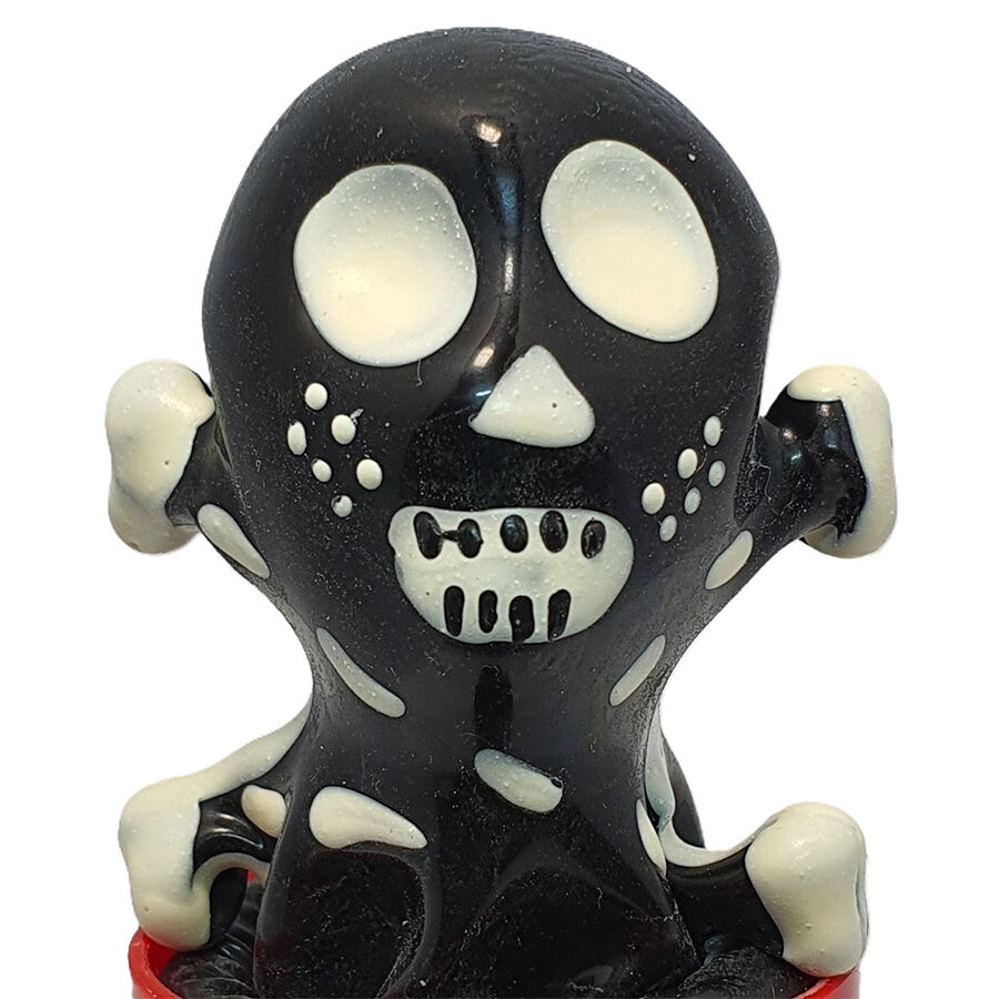CONDOMERIE - Handbemalte Neuheitskondome Totenkopf Schwarz Modell 2