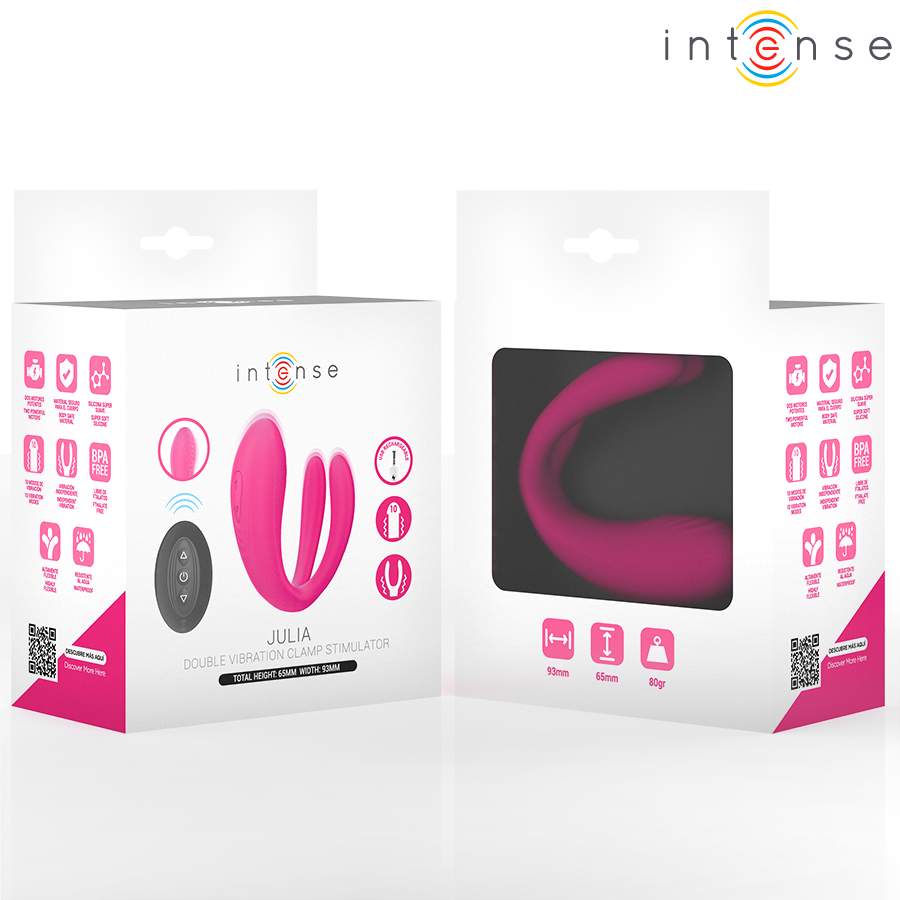 INTENSE - JULIA Doppelt-Vibrator-Klemmenstimulator mit Fernbedienung
