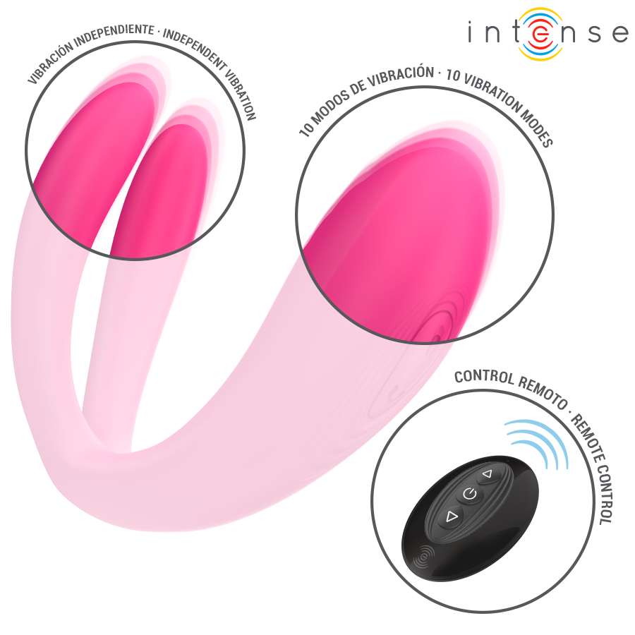 INTENSE - JULIA Doppelt-Vibrator-Klemmenstimulator mit Fernbedienung