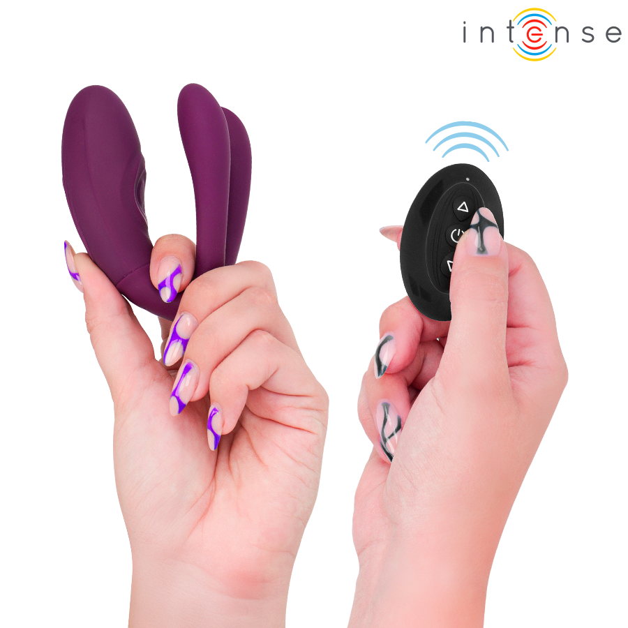 INTENSE - SANDRA Klappe- und Vibrationsklemmenstimulator mit Fernbedienung