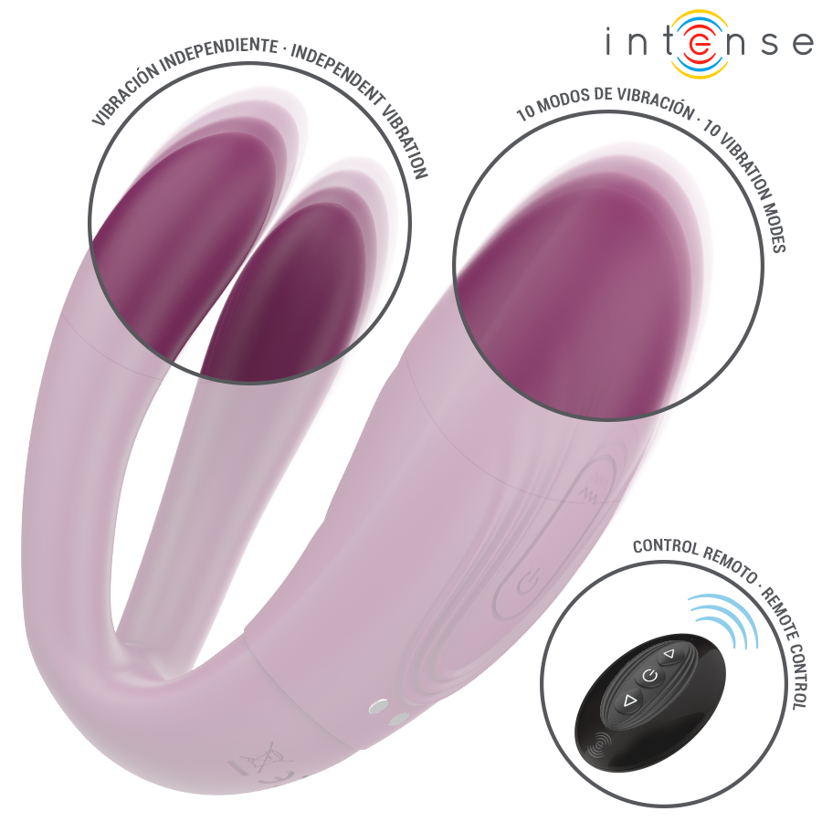 INTENSE - SANDRA Klappe- und Vibrationsklemmenstimulator mit Fernbedienung