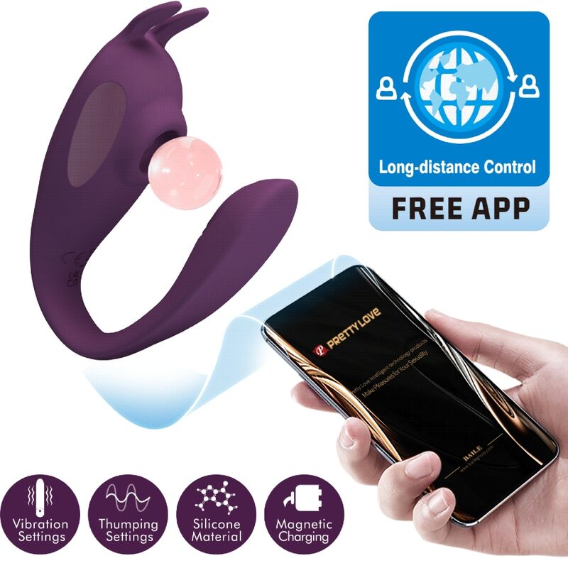 PRETTY LOVE - SHEY Klitorisstimulator & Vibrator mit kostenloser App Fernsteuerung Lila