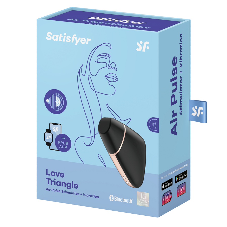 SATISFYER - LOVE TRIANGLE KLITORISSTIMULATOR & VIBRATOR SCHWARZ