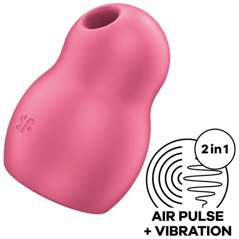 SATISFYER - PRO TO GO 1 doppelter Luftpulstimulator & Vibrator Rot