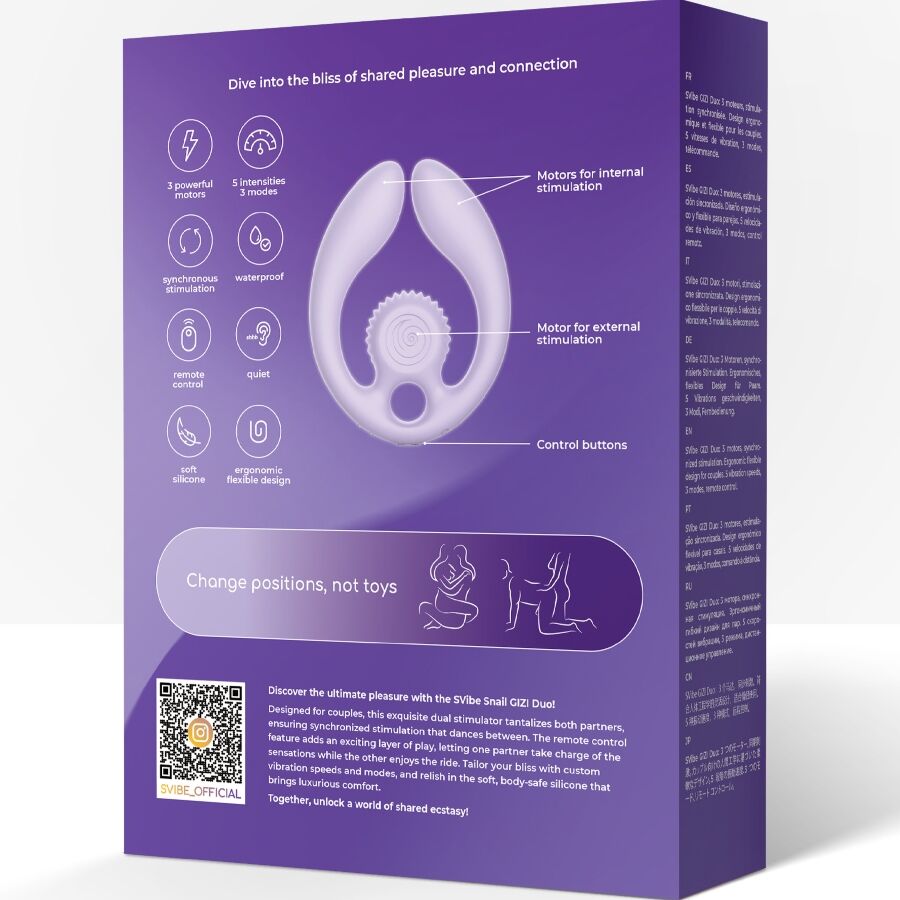 SNAIL VIBE - GIZI DUO PAARSTIMULATOR MIT FERNBEDIENUNG LILA