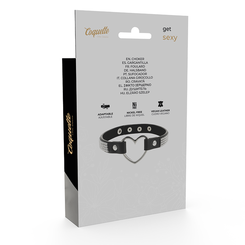 COQUETTE CHIC DESIRE - Veganes Leder-Halsband mit Herz