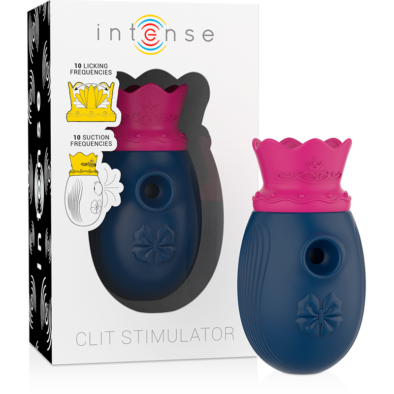 INTENSE - Klitorisstimulator 10 Saug- und Leckmodi - Blau
