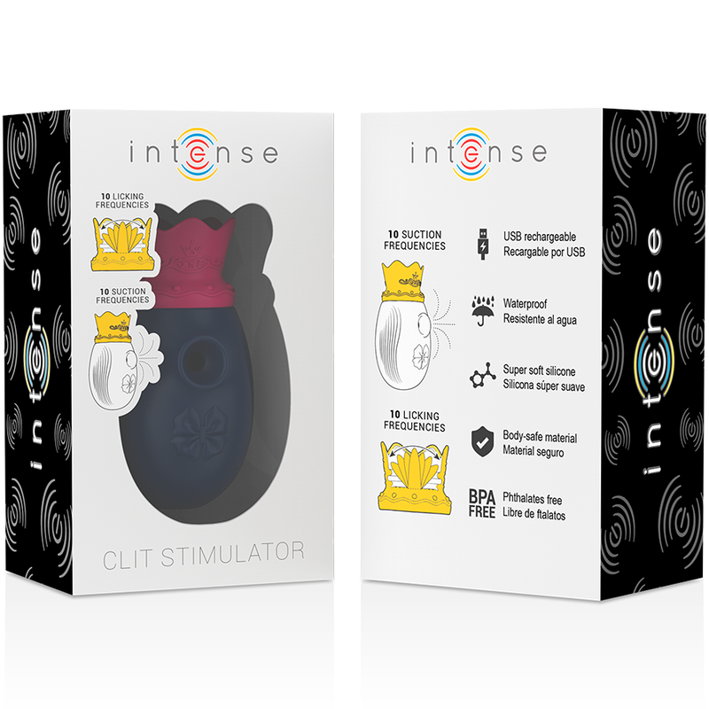 INTENSE - Klitorisstimulator 10 Saug- und Leckmodi - Blau