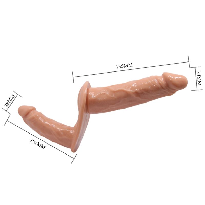 BAILE - ULTRA LEIDENSCHAFTLICHER DOPPEL-DILDO MIT GESCHIRR