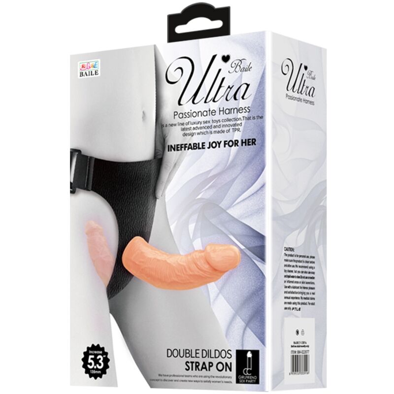BAILE - ULTRA LEIDENSCHAFTLICHER DOPPEL-DILDO MIT GESCHIRR