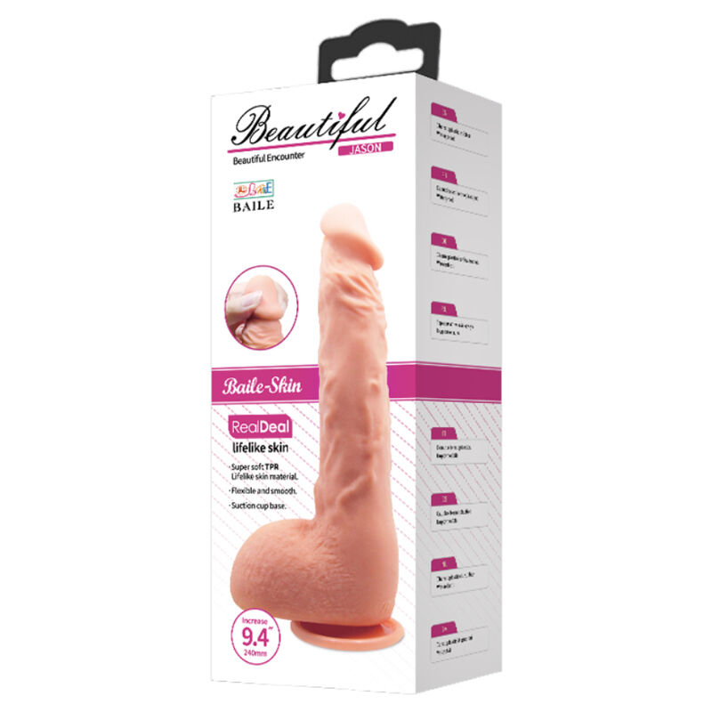 BAILE - realistischer Dildo JASON natur 24 cm