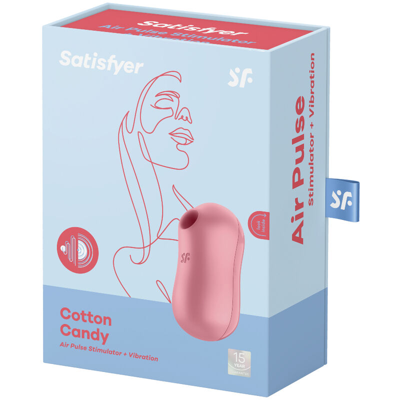 SATISFYER - COTTON CANDY AIR PULSE STIMULATOR & VIBRATOR Rosa
