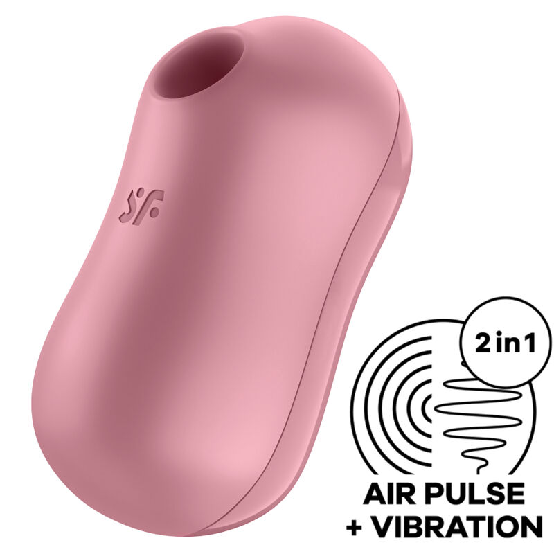 SATISFYER - COTTON CANDY AIR PULSE STIMULATOR & VIBRATOR Rosa