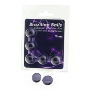 TALOKA - 5 Brazilian Balls, elektrischer Vibrationseffekt, aufregendes Gel