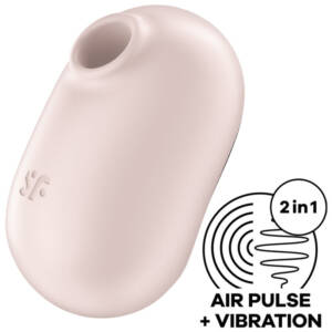 SATISFYER - PRO TO GO 2 doppelter Luftpulstimulator & Vibrator Beige