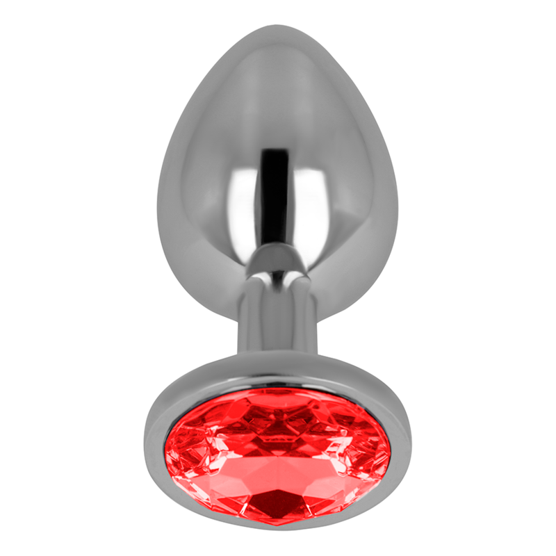 OHMAMA - Analplug mit rotem Kristall 8 cm