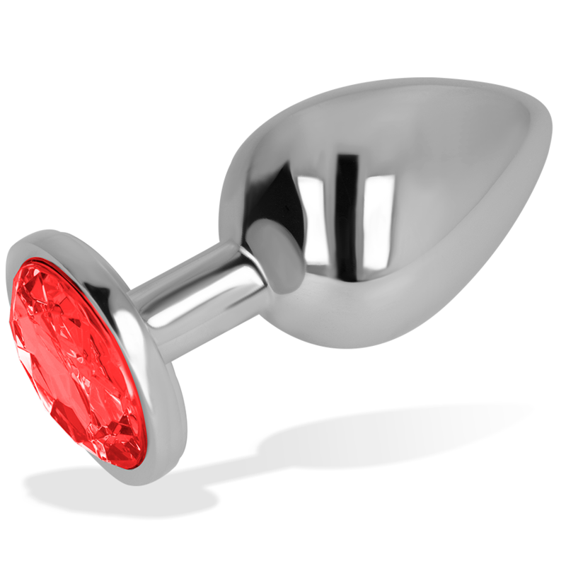 OHMAMA - Analplug mit rotem Kristall 8 cm