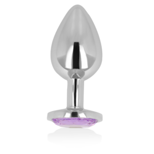 OHMAMA - Analplug mit violettem Kristall 8 cm
