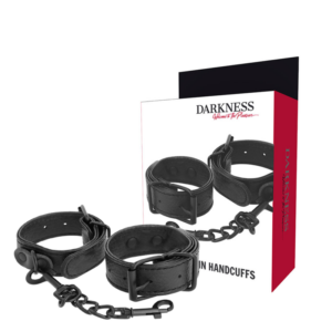 DARKNESS - Breite, dünne texturierte Handschellen