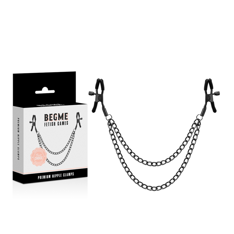 BEGME - ROTE EDITION NIPPELKLEMMEN MIT KETTE