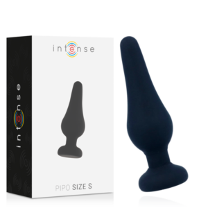 INTENSE - Analplug PIPO S schwarzes Silikon 9,8 cm