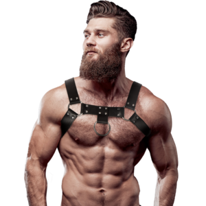 FETISH SUBMISSIVE ATTITUDE - Brust-Harness aus Ökoleder für Herren
