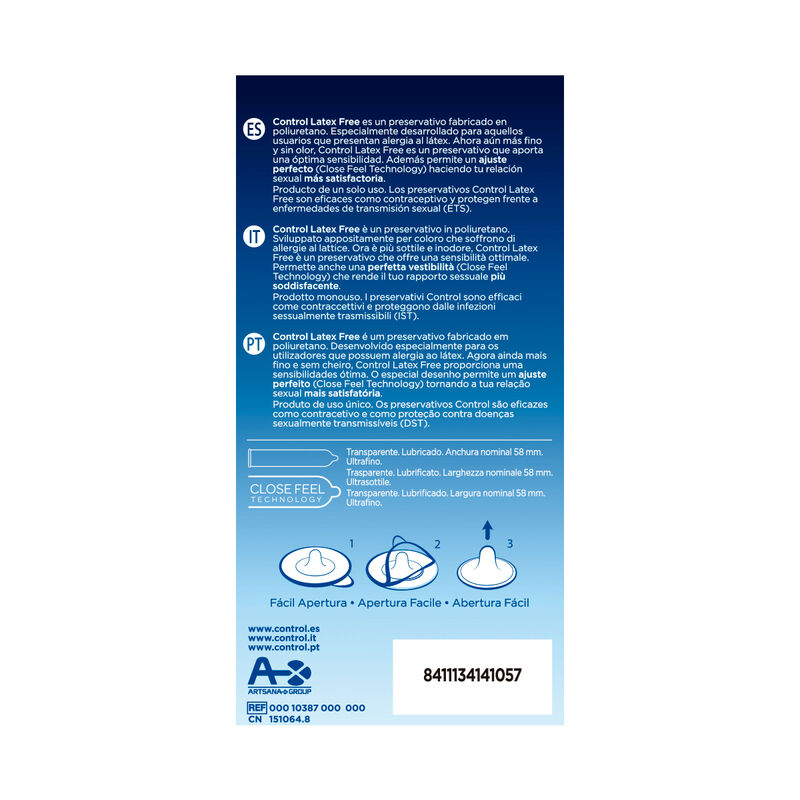 CONTROL - FREE SIN LATEX KONDOME 5 STÜCK