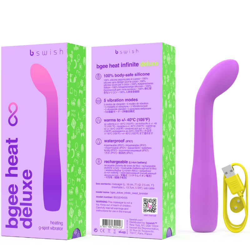 B SWISH - BGEE HEAT INFINITE DELUXE wiederaufladbarer Vibrator Lila Silikon