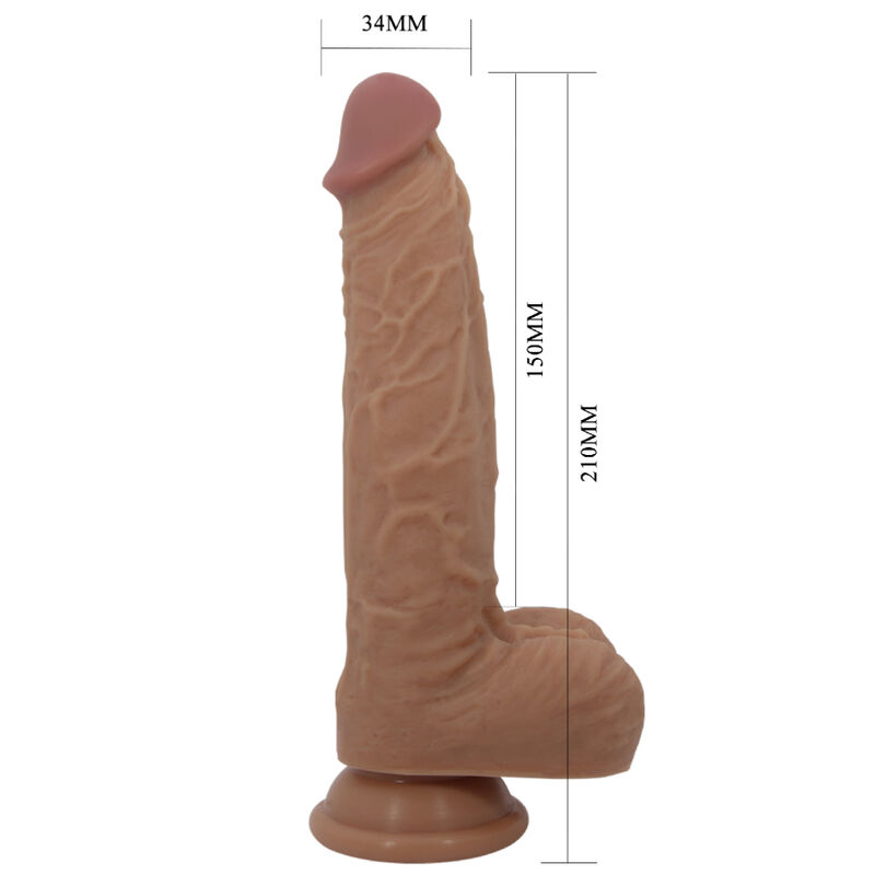 PRETTY LOVE - JONATHAN SILIKONDILDO 3 VIBRATIONEN + 3 EINFÜHRMASSNAHMEN MIT FERNBEDIENUNG 21 CM