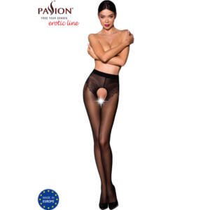 PASSION - TIOPEN 006 Schwarze Strumpfhose 3/4 30 DEN