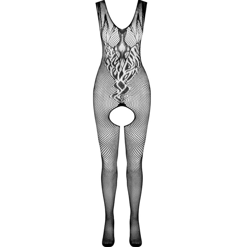 PASSION - BS098 Schwarzer Bodystocking, Einheitsgröße