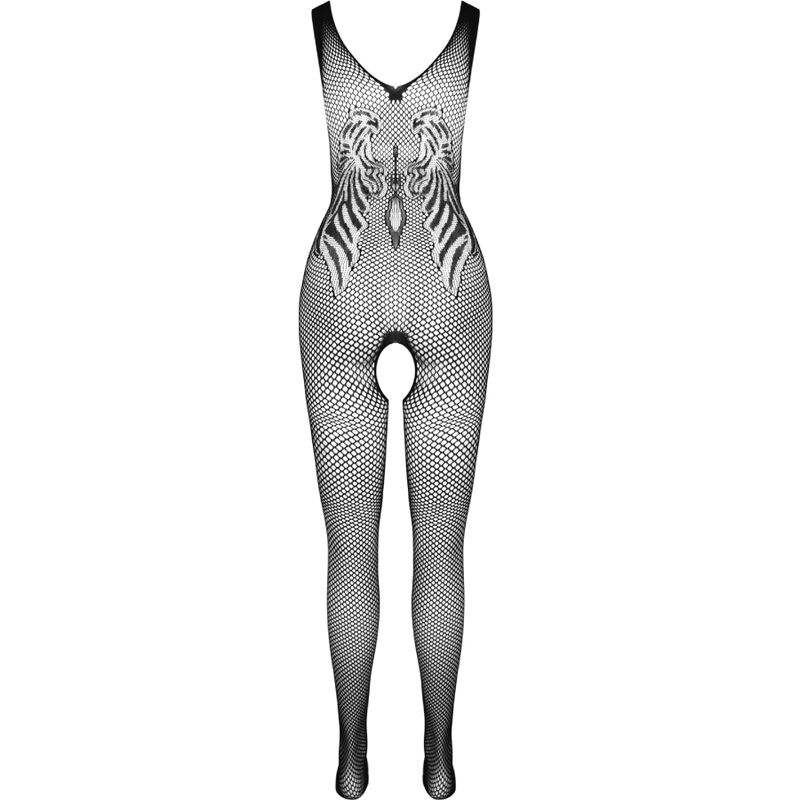 PASSION - BS098 Schwarzer Bodystocking, Einheitsgröße