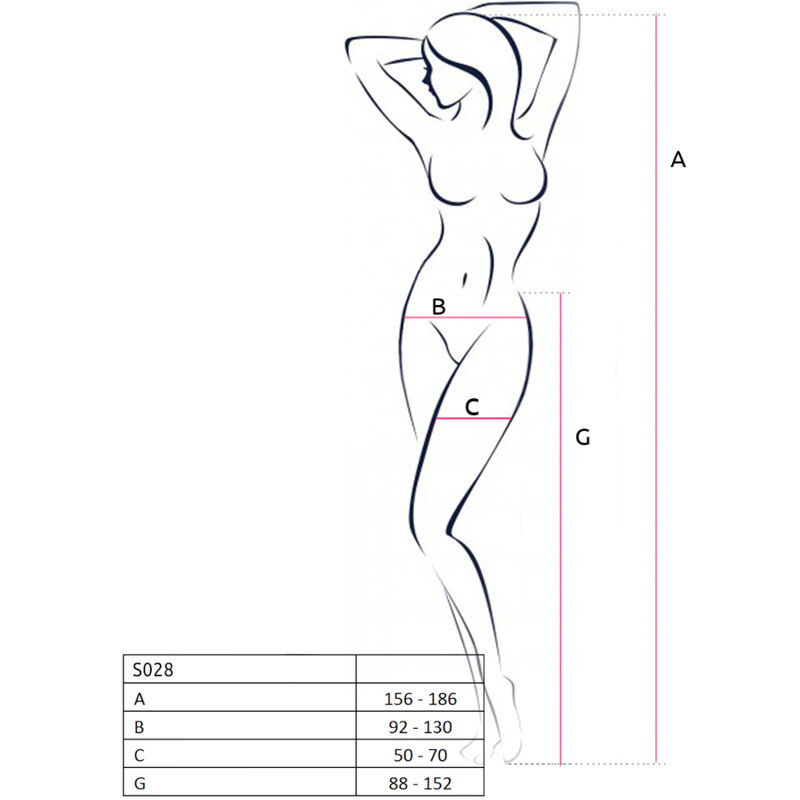 PASSION - S028 Rote Strümpfe mit Garter, eine Größe