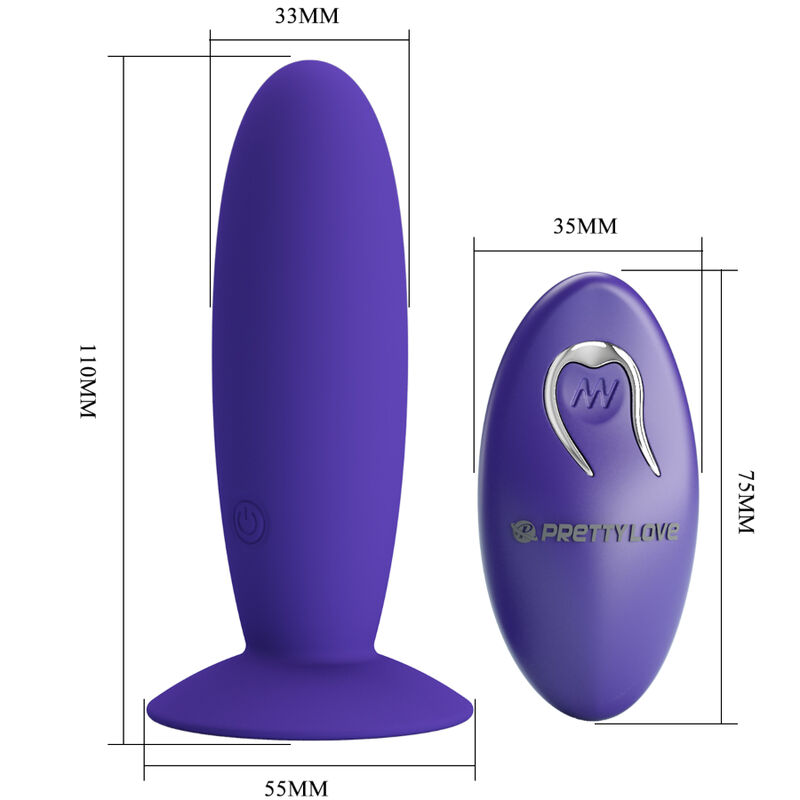 PRETTY LOVE - JUGENDPLUG ANALVIBRATOR MIT FERNBEDIENUNG LILA