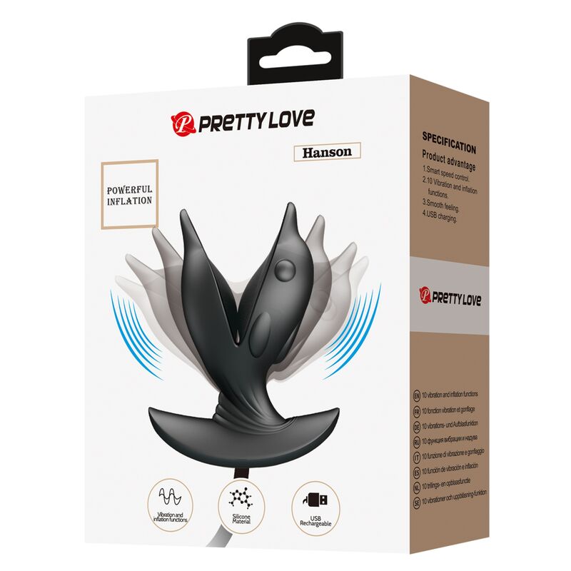 PRETTY LOVE - Aufblasbarer & wiederaufladbarer Delfin Analplug
