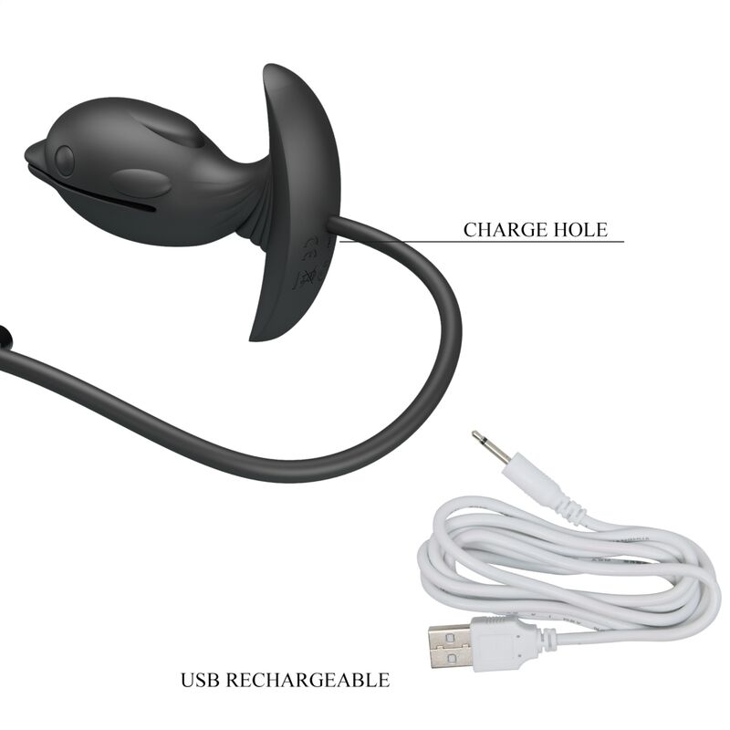 PRETTY LOVE - Aufblasbarer & wiederaufladbarer Delfin Analplug
