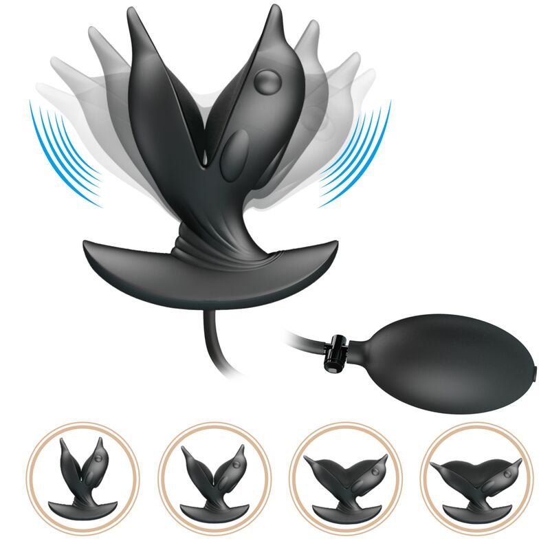 PRETTY LOVE - Aufblasbarer & wiederaufladbarer Delfin Analplug