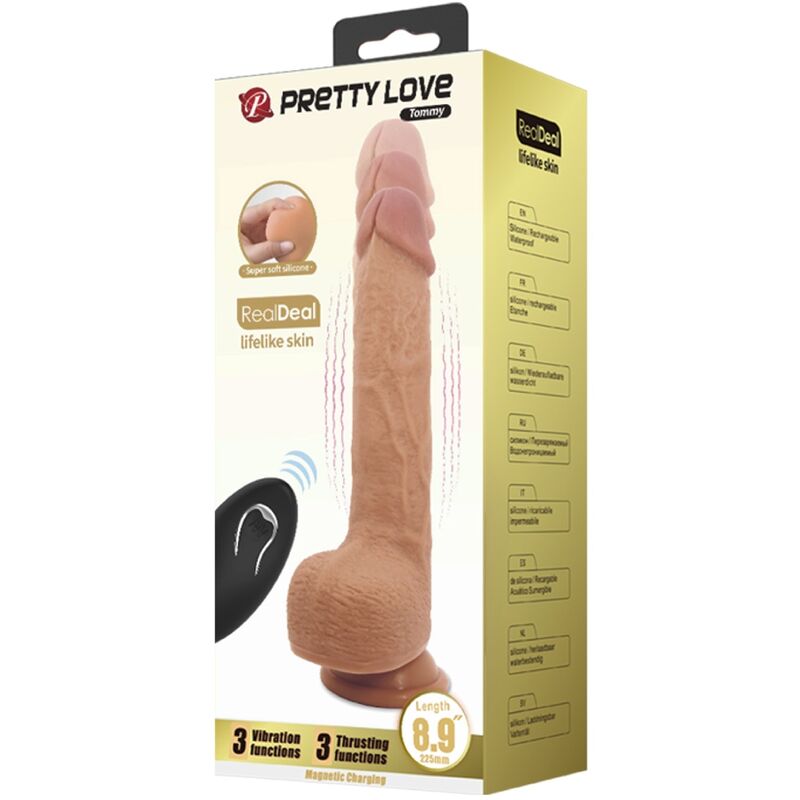 PRETTY LOVE - TOMMY realistischer Dildo-Vibrator 22,5 cm