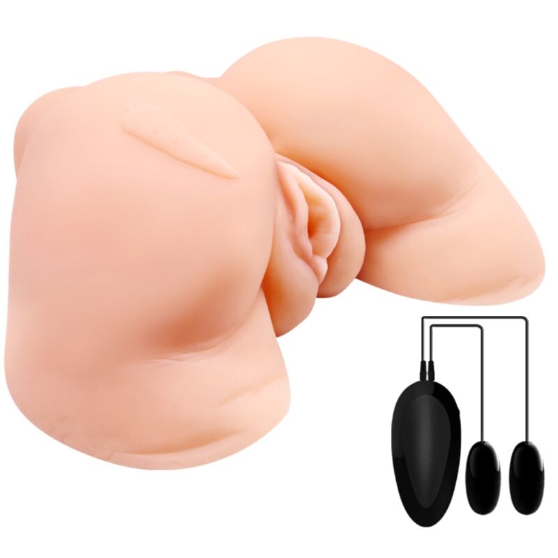 CRAZY BULL - Vagina und Anus mit realistischem Netz mit Vibration