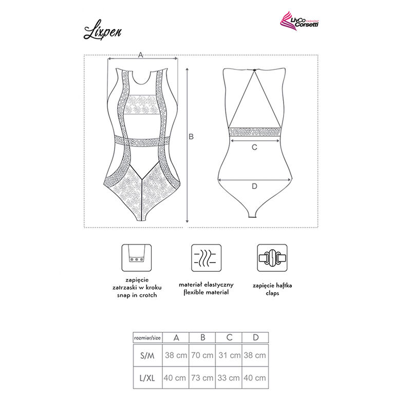 LIVCO CORSETTI FASHION - LIXPEN LC 90612 Körper Schwarz L/XL